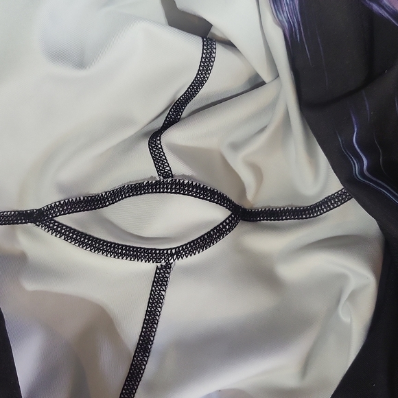 IDEOLOGY Purple Black Space Dye Cropped Leggings - Picture 8 of 14